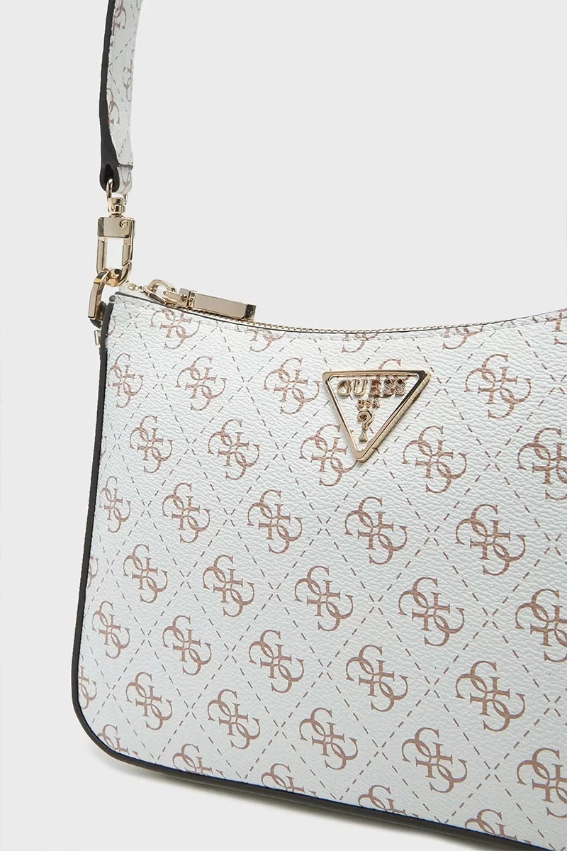 Guess Eco Erıca Top Zıp Shoulder Bag Kadın Krem Omuz Çantası HWEQG951018-CRG