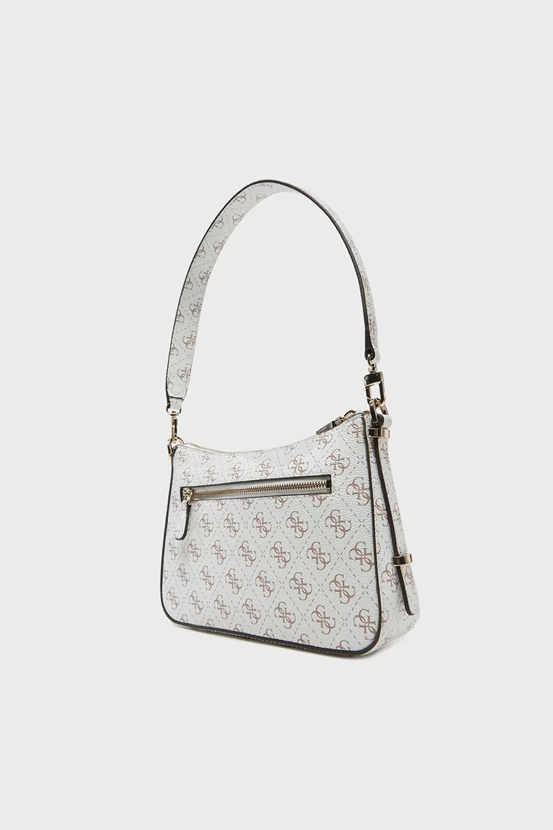 Guess Eco Erıca Top Zıp Shoulder Bag Kadın Krem Omuz Çantası HWEQG951018-CRG