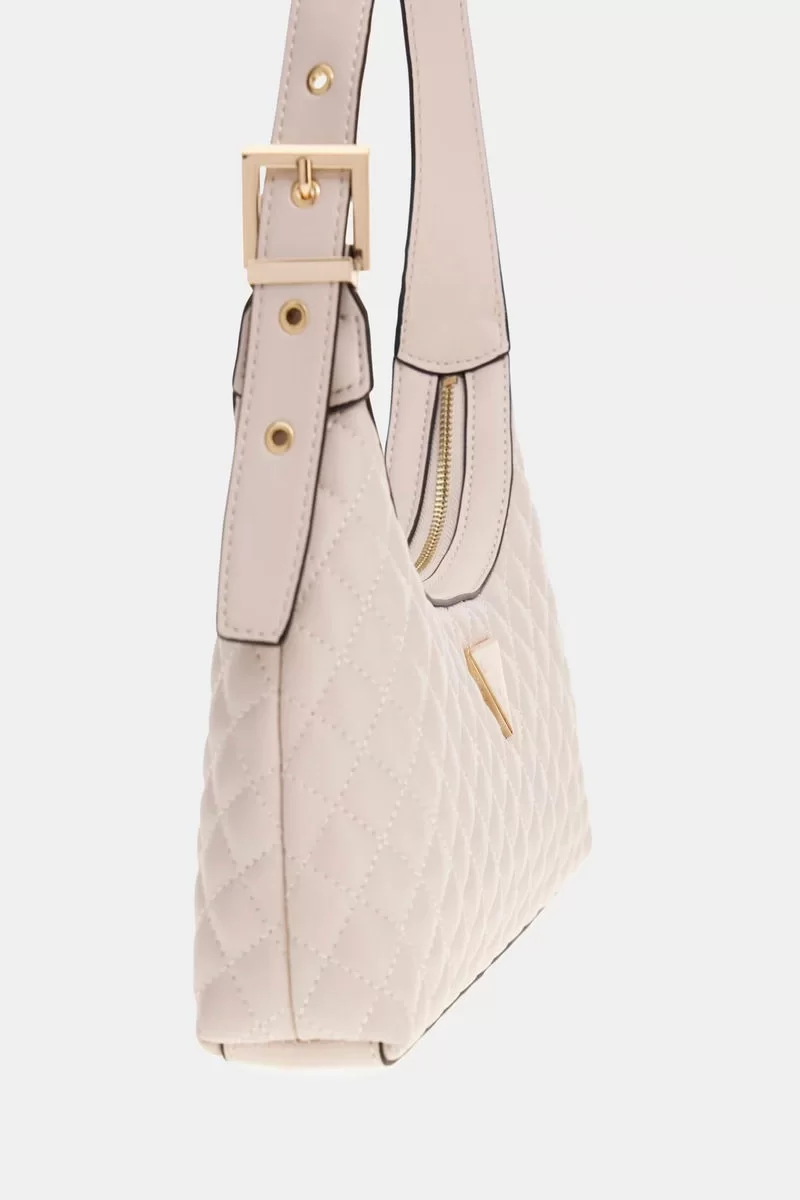 Guess ECO RIANEE SHOULDER BAG Kadın Krem Omuz Çantası HWEQG954117-STO