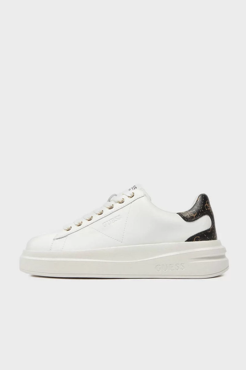 Guess Elbina Kadın Beyaz Bronz Deri Sneaker FLJELBFAL12-WHBRO