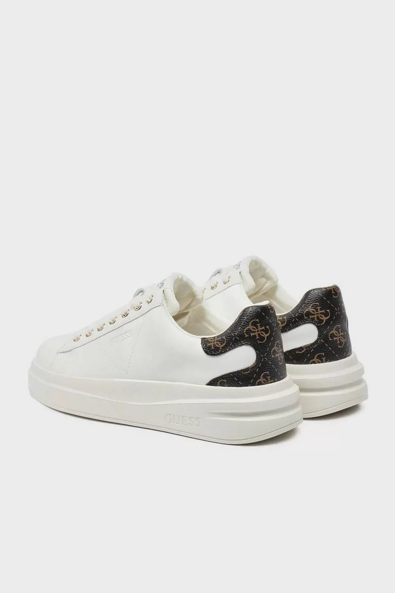 Guess Elbina Kadın Beyaz Bronz Deri Sneaker FLJELBFAL12-WHBRO