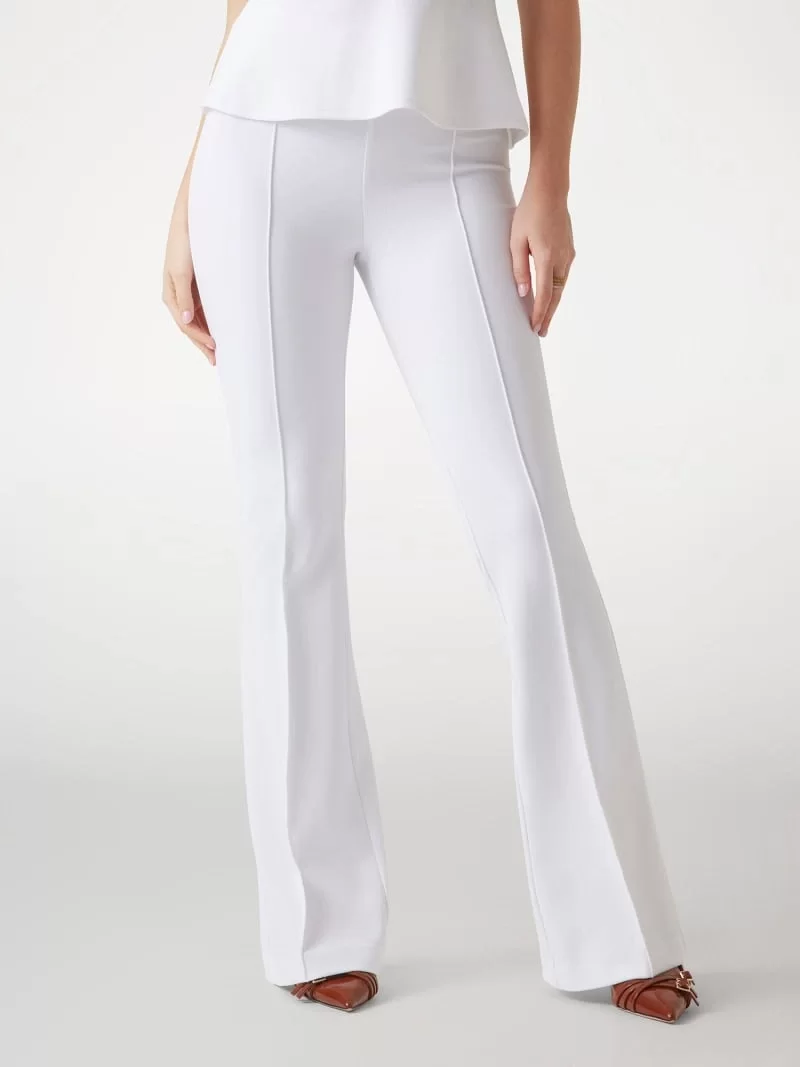 Guess NEW FLARED EVELINA PANT Kadın Beyaz Pantolon W4YB01KCBO2-G011