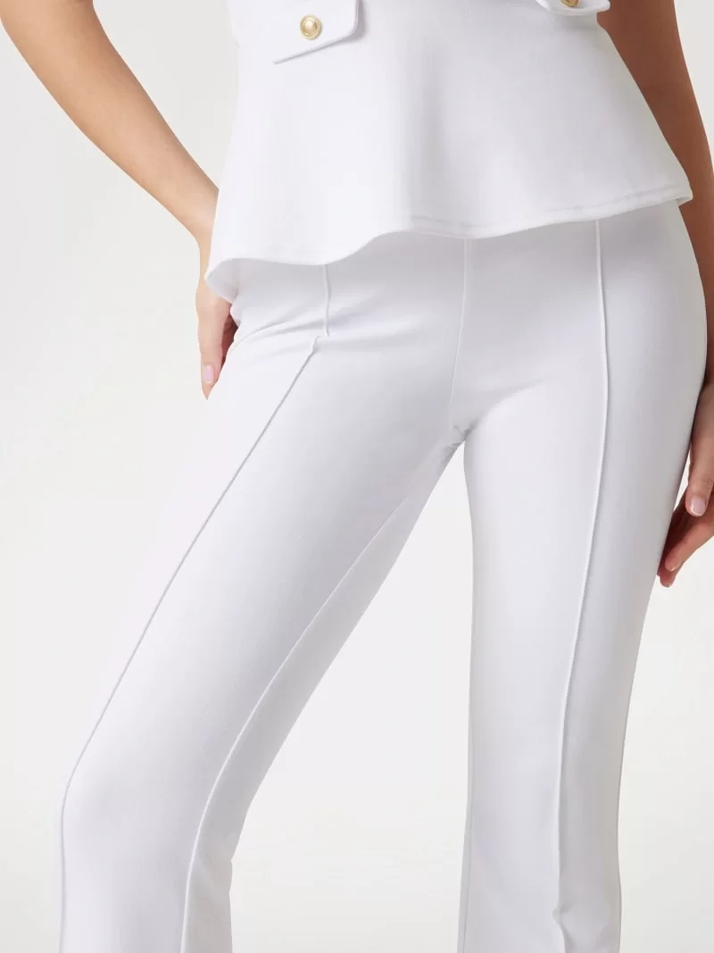 Guess NEW FLARED EVELINA PANT Kadın Beyaz Pantolon W4YB01KCBO2-G011
