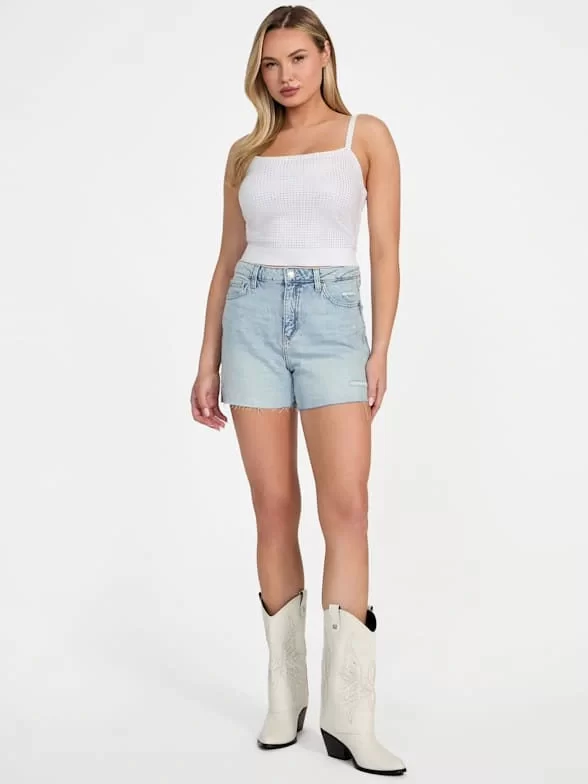 Guess KHLOE RHINESTONES TANK SWTR Kadın Beyaz Atlet W5GR47Z3MN2-G011