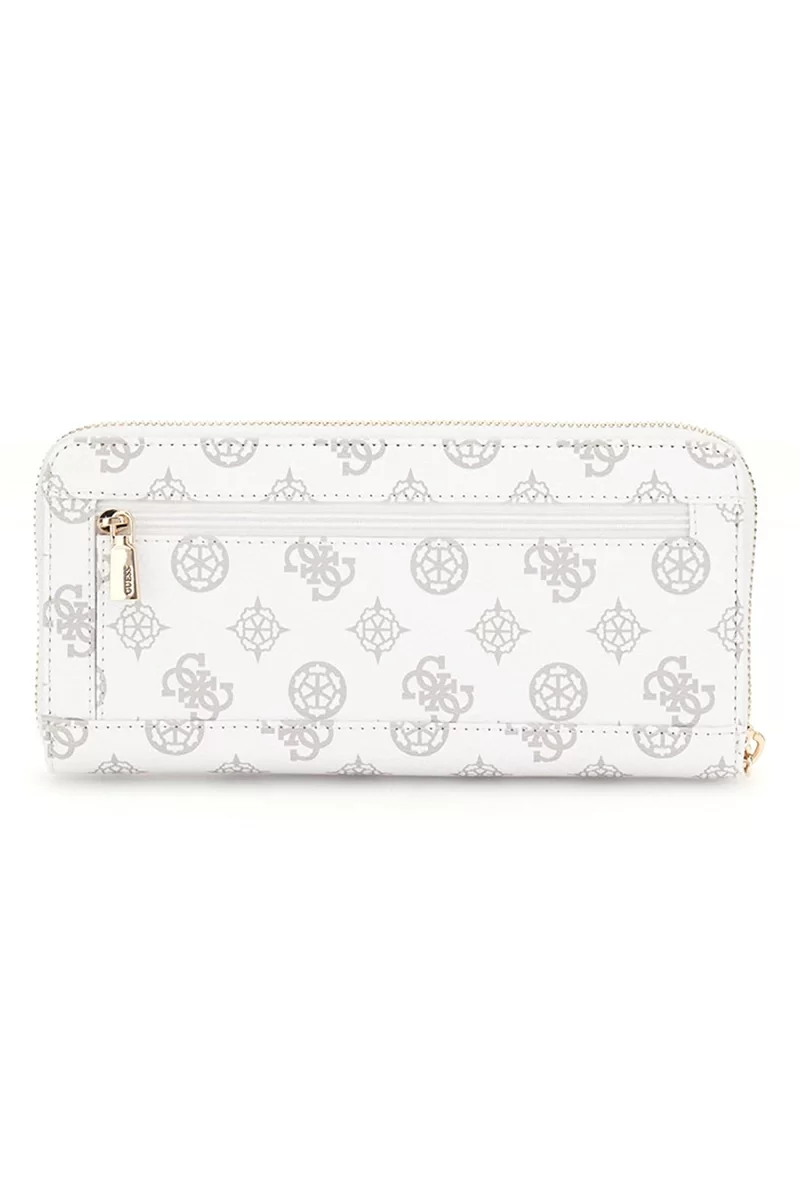 Guess LAUREL SLG LARGE ZIP AROUND Kadın Beyaz Cüzdan SWPG8500146-WLO