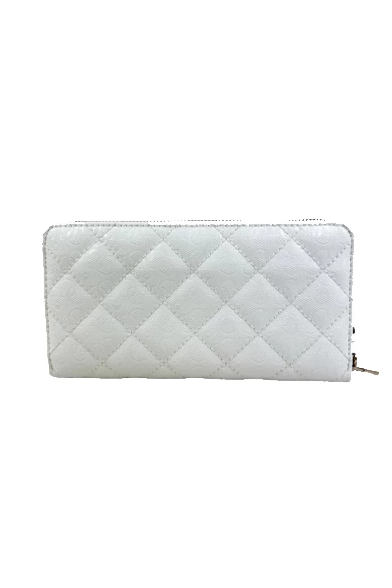 Guess Laurel Slg Cheque Organızer Kadın Beyaz Cüzdan SWGG8500163-WHI