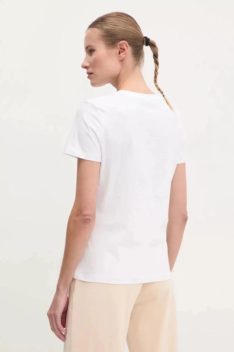 Guess MARTINA SS T-SHIRT Kadın Beyaz T-shirt V5RI06I3Z14-G011