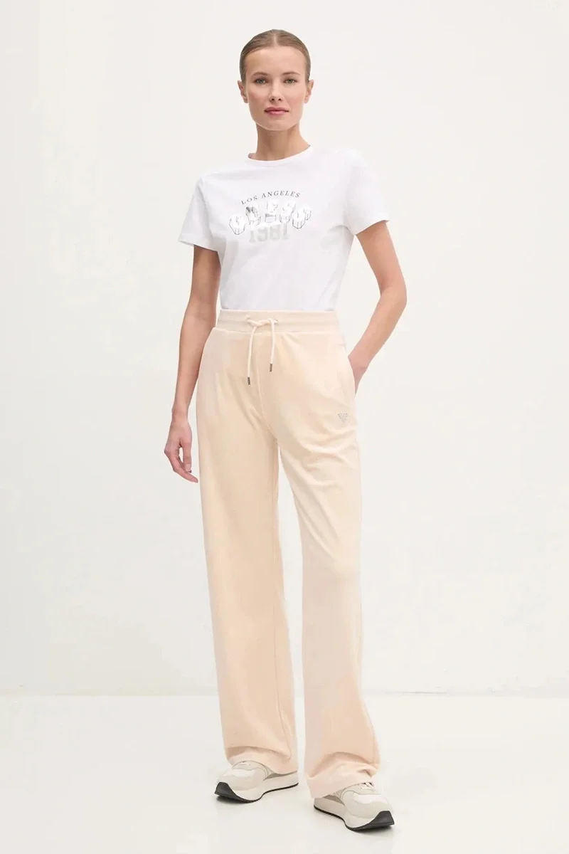 Guess MARTINA SS T-SHIRT Kadın Beyaz T-shirt V5RI06I3Z14-G011