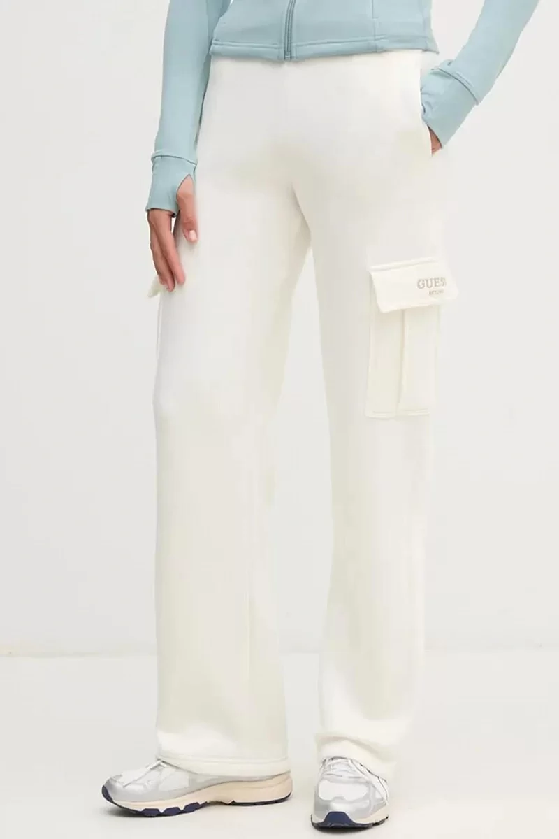 Guess Mıdge Cargo Jogger Kadın Beyaz Eşofman Altı V4BB04KCHX0-G042