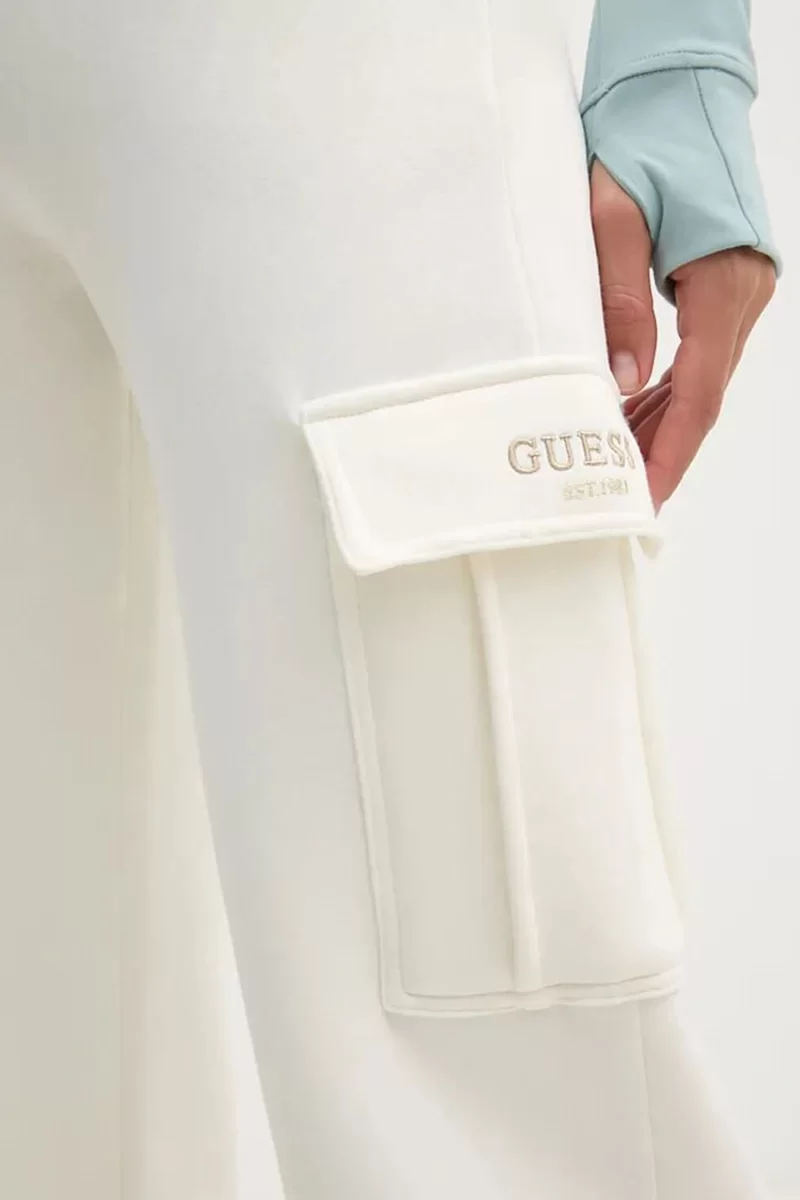 Guess Mıdge Cargo Jogger Kadın Beyaz Eşofman Altı V4BB04KCHX0-G042