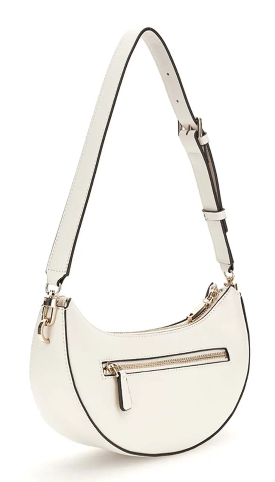 Guess Nastra Top Zıp Shoulder Bag Kadın Beyaz Omuz Çantası HWBG9637170-OFF