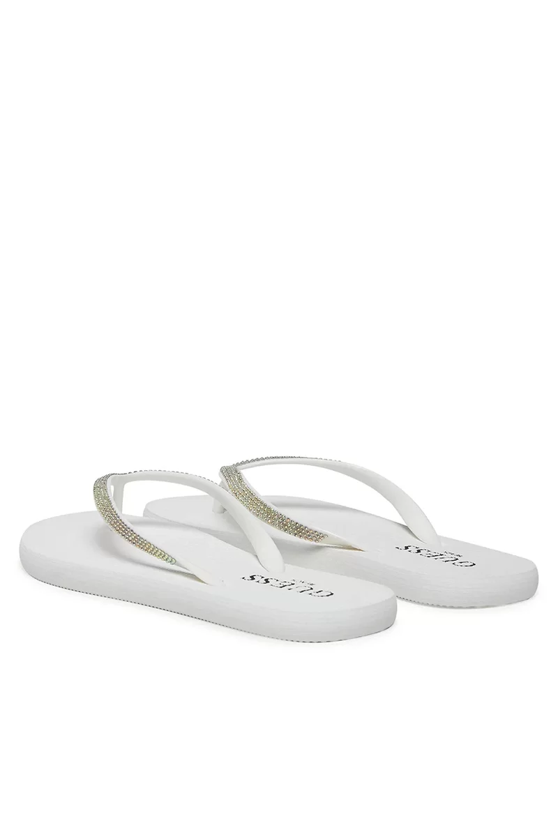 Guess FLIP FLOP RHINESTONE Kadın Beyaz Terlik E5GZ05BB00F-G011