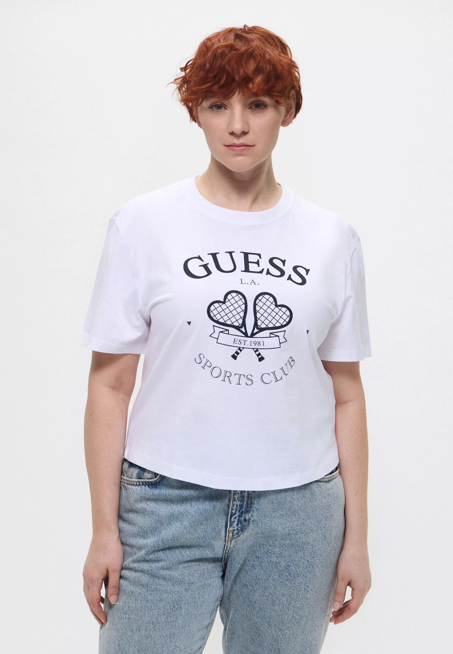 Guess BOXY T-SHIRT Kadın Beyaz T-shirt V5GI04I3Z14-G011