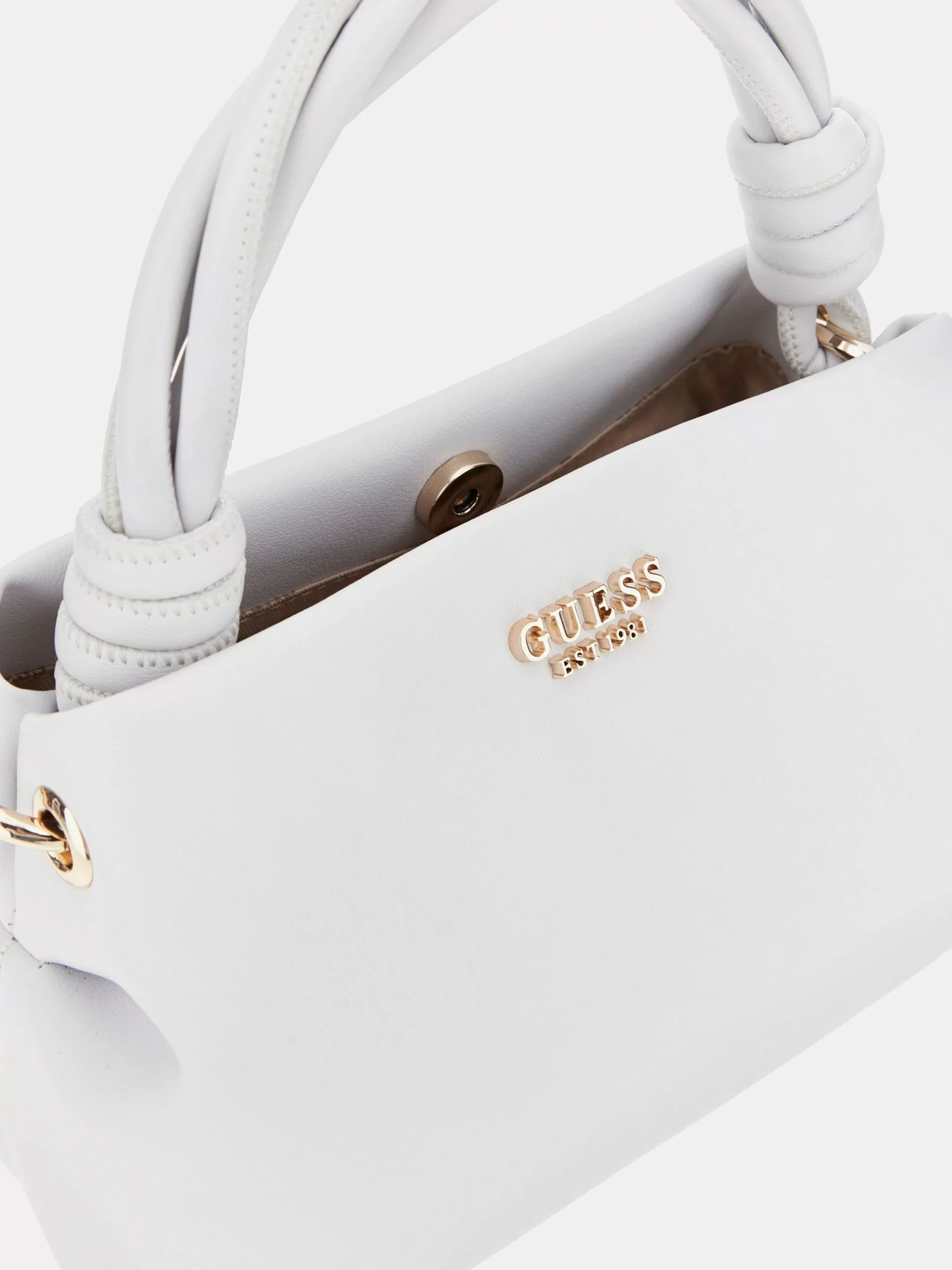 Guess SANSA TOP HANDLE CROSSBODY Kadın Beyaz El Çantası HWNG8476110-WHI