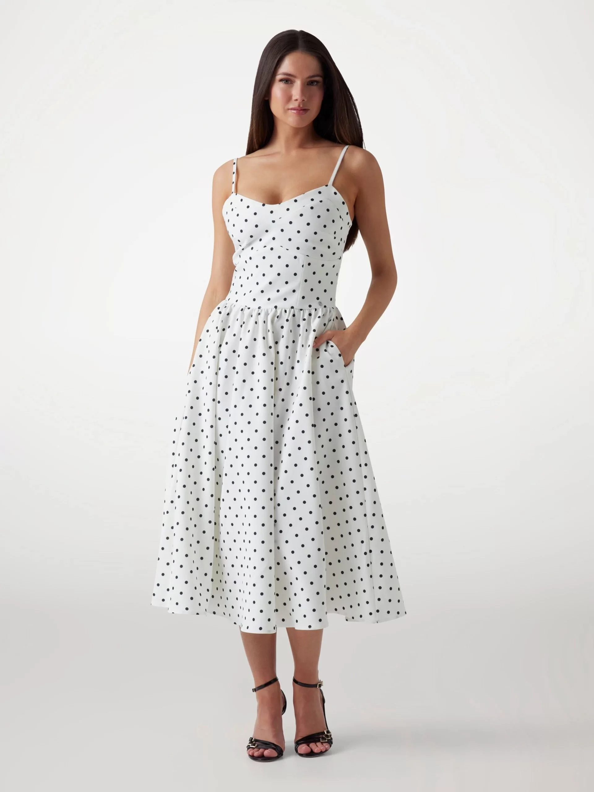 Guess SOPHIE SL DRESS Kadın Beyaz Elbise W5PK95WG130-F0YX