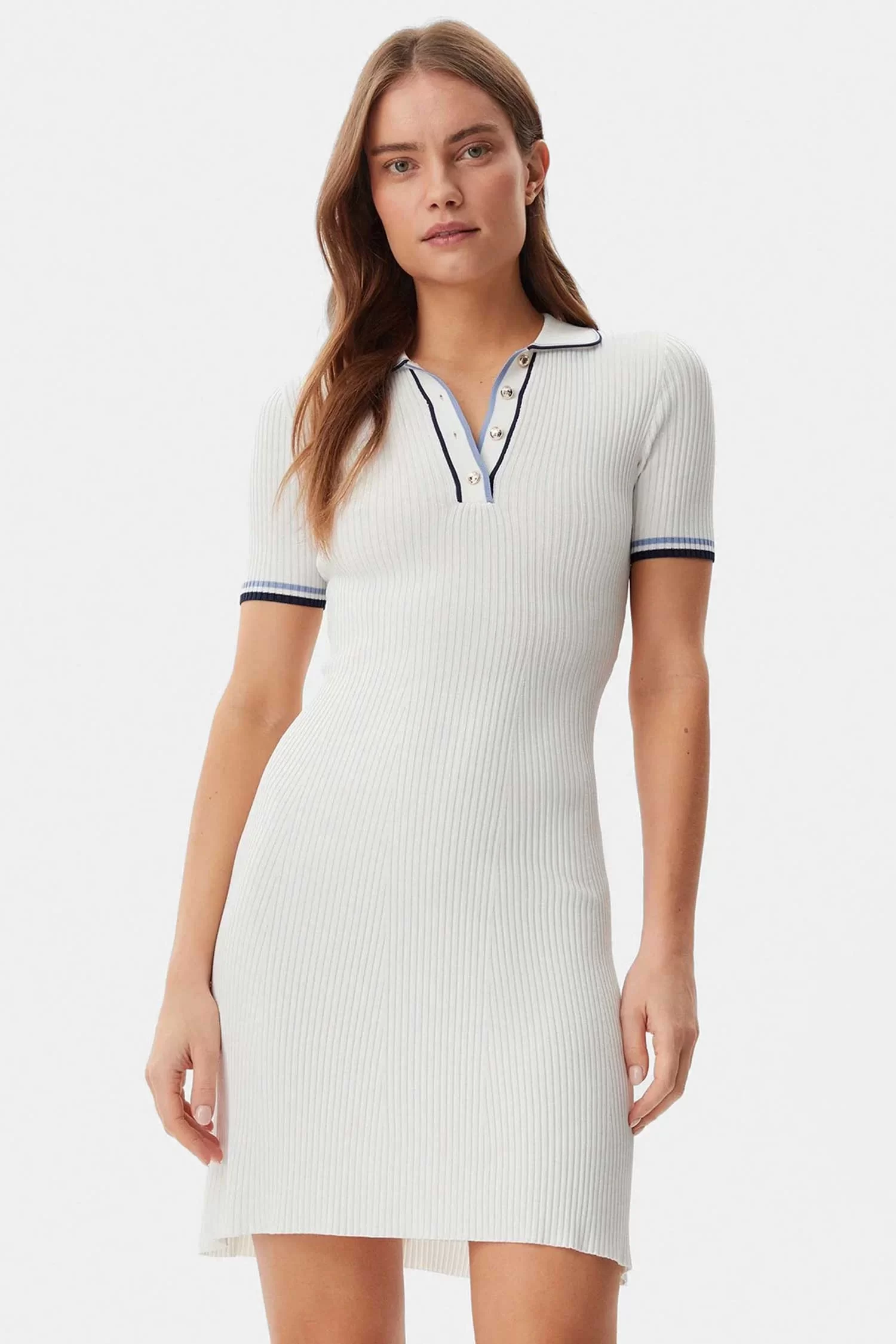 Guess THALIA POLO NECK SS DRESS SWTR Kadın Beyaz Elbise W5GK84Z3L10-G012