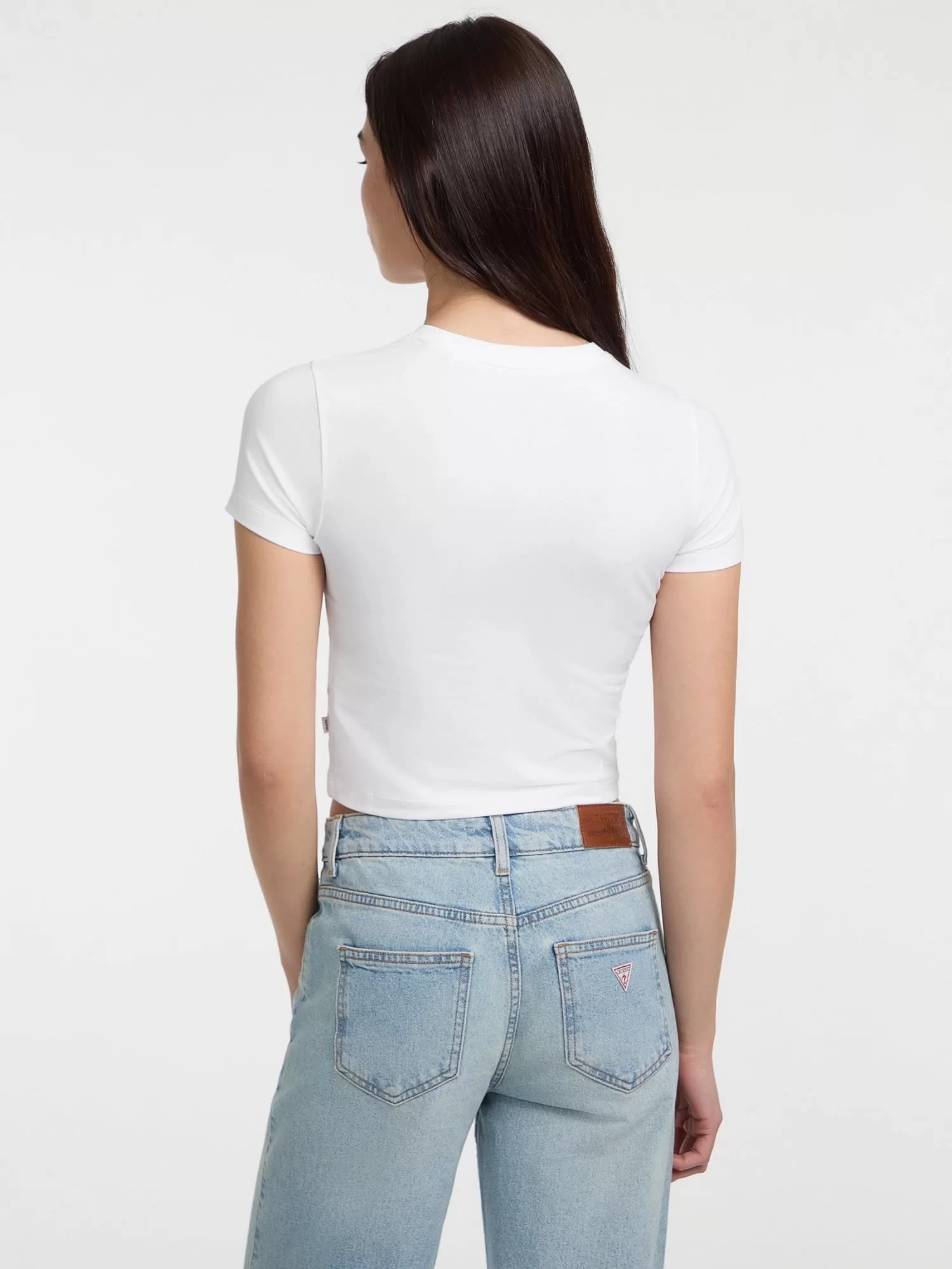 Guess Jeans GJ SS CN BABY EMB STAR TEE Kadın Beyaz T-shirt W5GI38J1314-G011