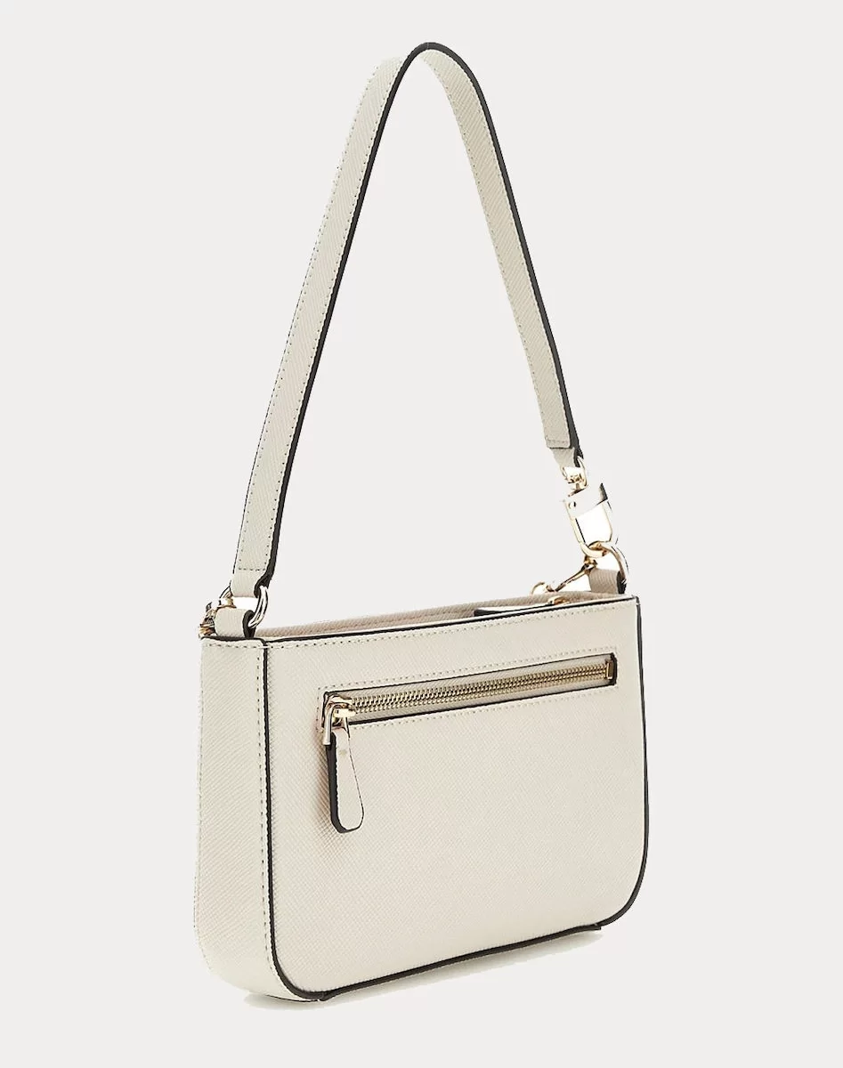 Guess NOELLE MINI TOP ZIP SHOULDER Kadın Ekru Mini Çanta HWZG7879720-BON