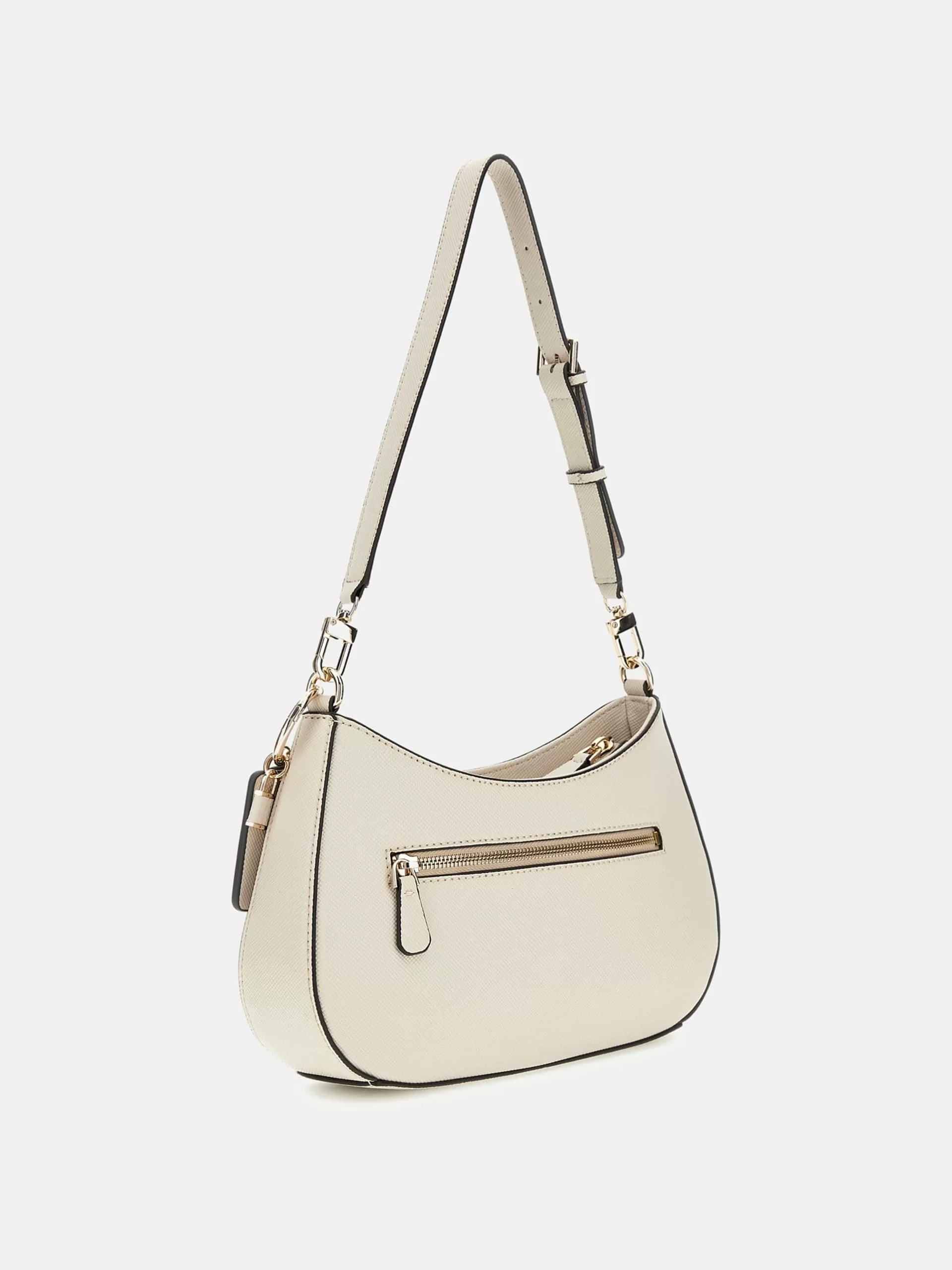 Guess NOELLE TOP ZIP SHOULDER BAG Kadın Ekru Omuz Çantası HWZG7879180-BON