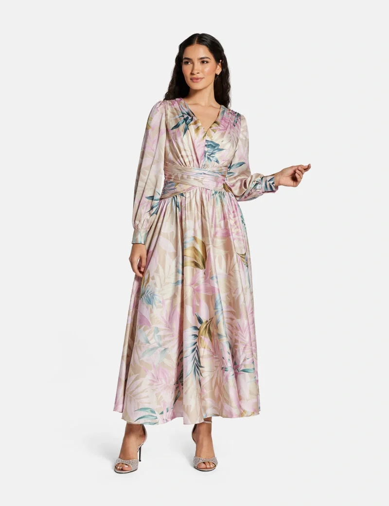 Guess HELENE MAXI DRESS Kadın Çok Renkli Elbise W5PK1UWD8G2-P8HR