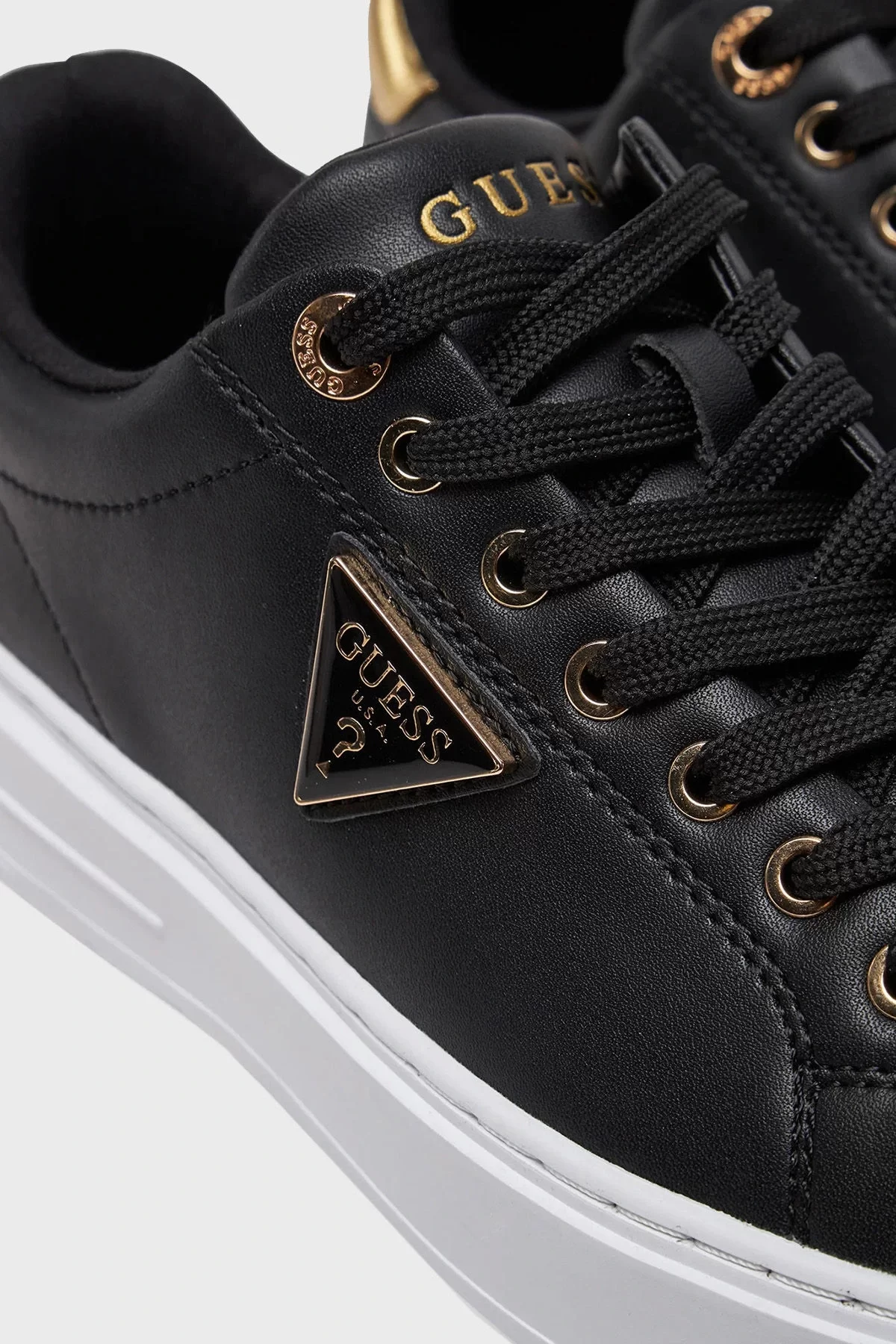 Guess Denesa12 Kadın Siyah/Sarı Sneaker FLJD12LEA12-BLKGO