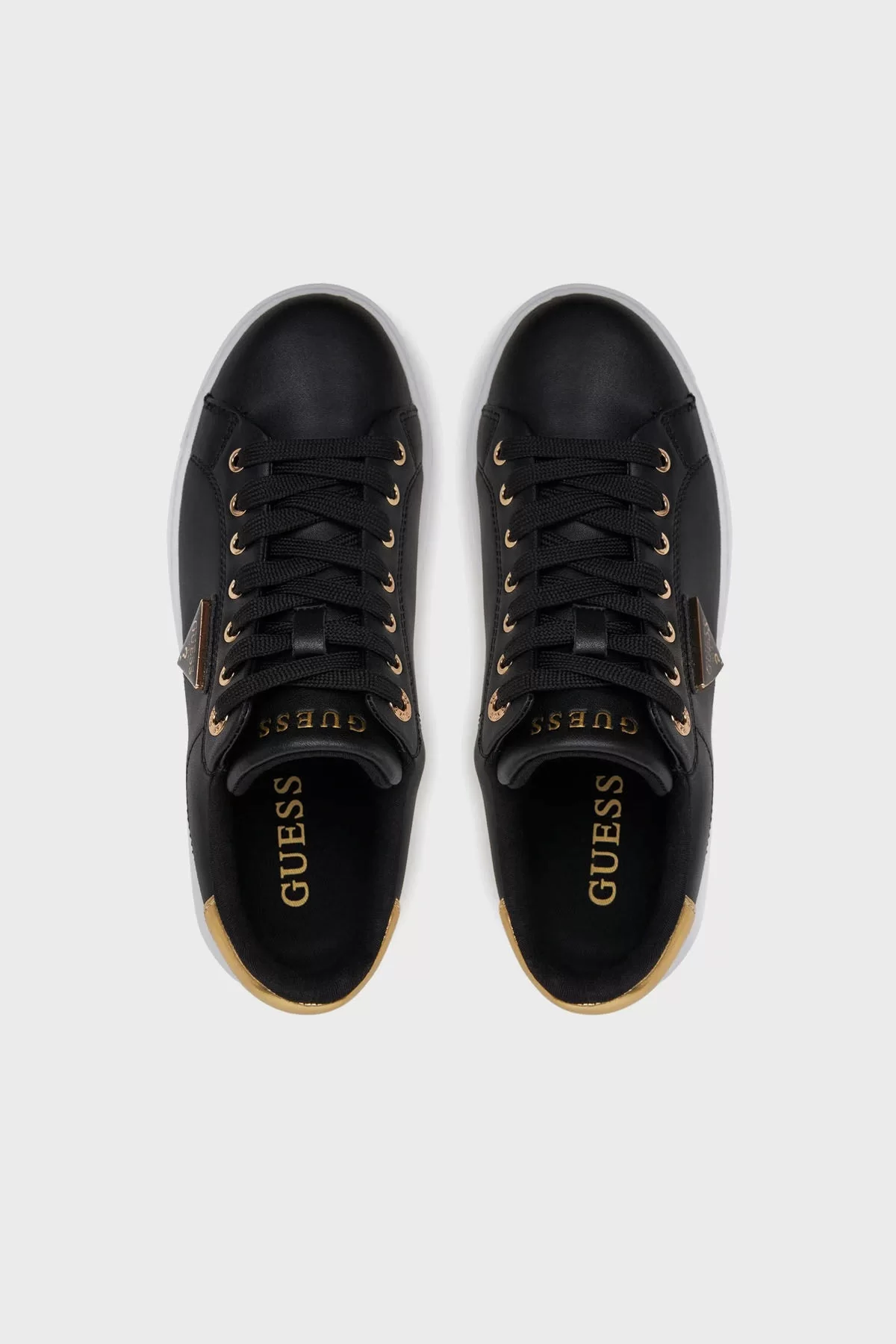 Guess Denesa12 Kadın Siyah/Sarı Sneaker FLJD12LEA12-BLKGO