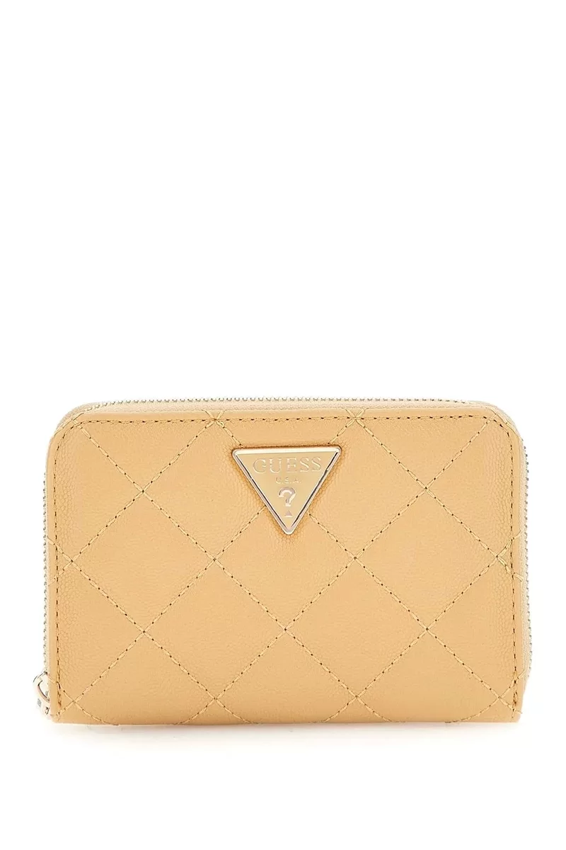 Guess Eco Carly Slg Med Zıp Around Kadın Bej Cüzdan SWQG9509140-BEI