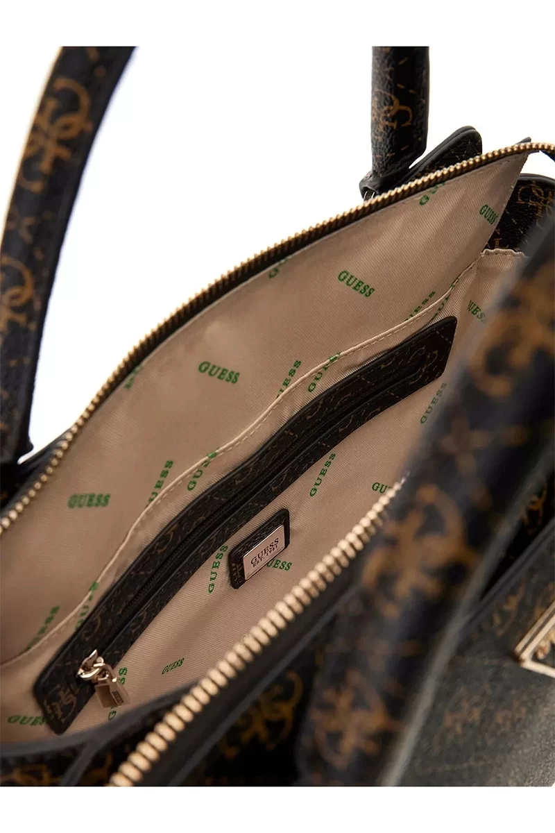 Guess ECO ERICA 2 COMP SAT Kadın Kahverengi El Çantası HWEQG951006-BNL