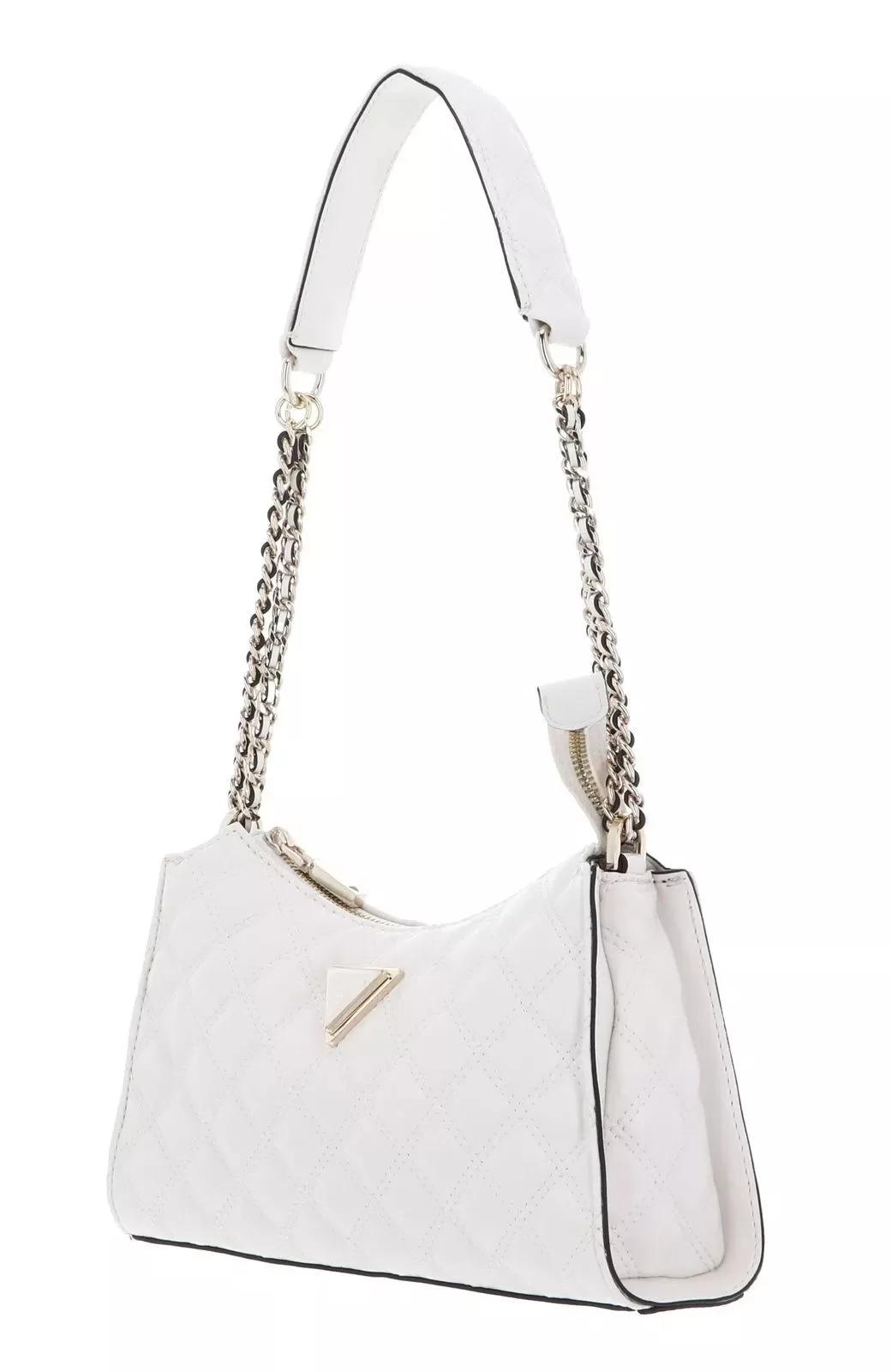Guess GIULLY TOP ZIP SHOULDER BAG Kadın Beyaz Omuz Çantası HWQG8748130-OFF