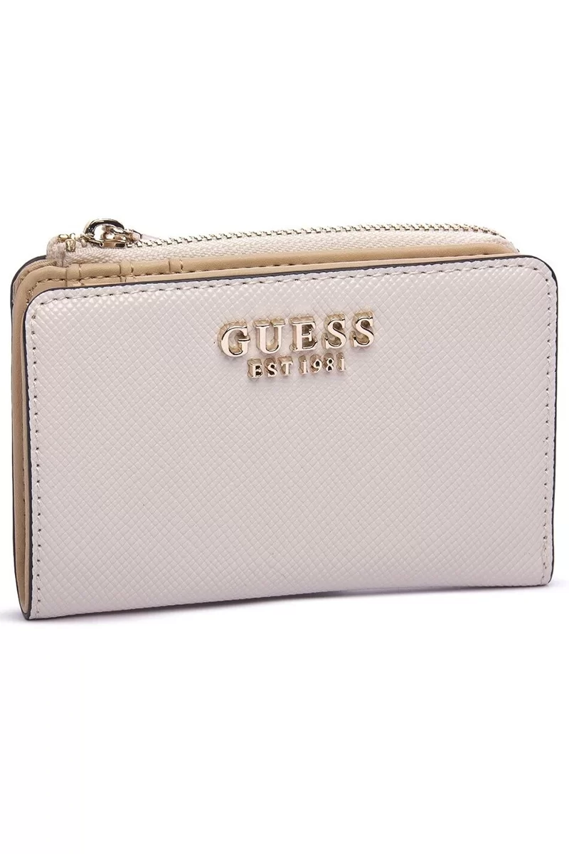 Guess Laurel Slg Zıp Arnd Card Case Kadın Ekru Cüzdan SWZG8500156-BON