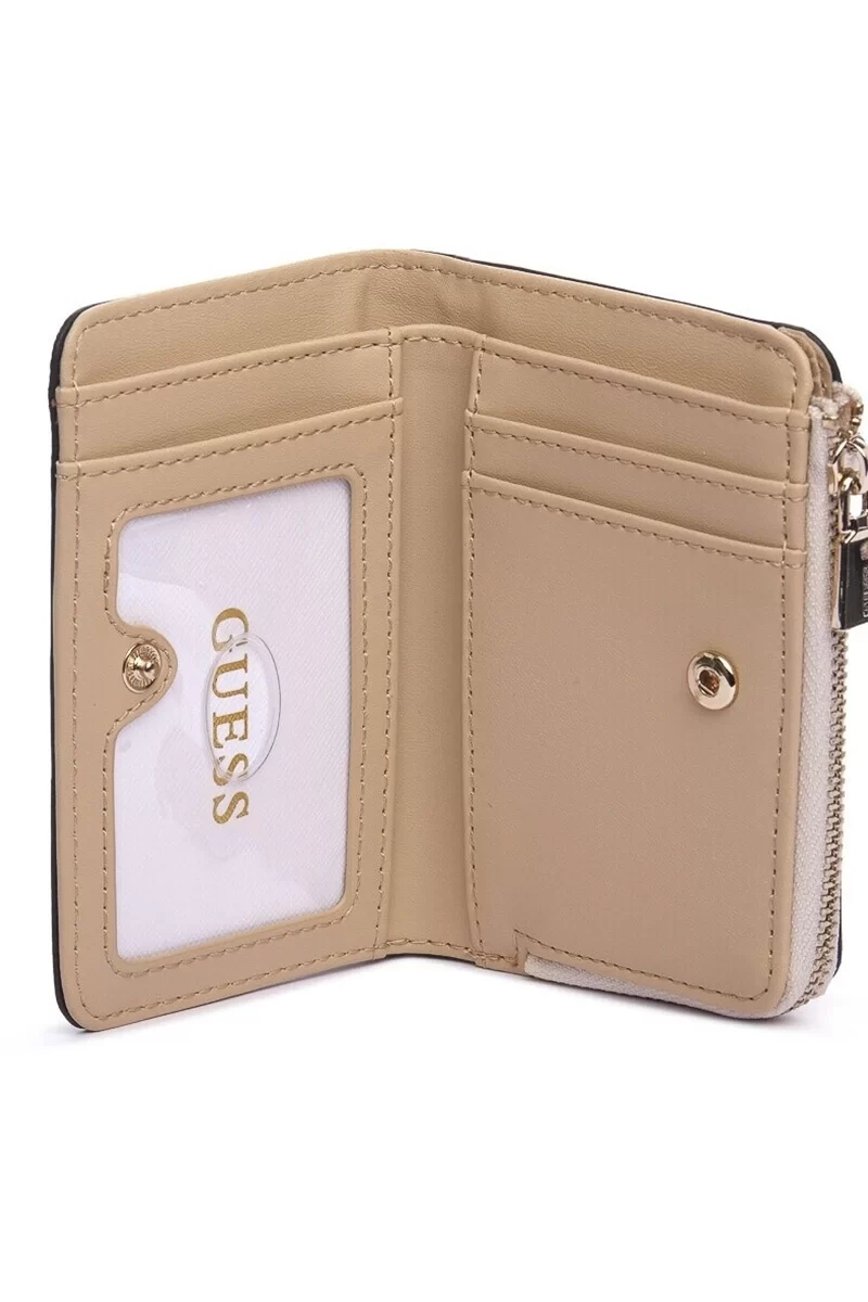 Guess Laurel Slg Zıp Arnd Card Case Kadın Ekru Cüzdan SWZG8500156-BON