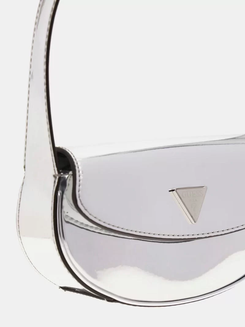 Guess ARNELA FLAP SHOULDER BAG Kadın Gri Omuz Çantası HWMY9496780-SIL