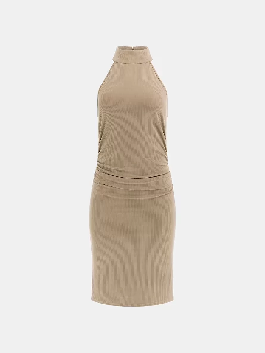 Guess ES SL CARMELA DRESS Kadın Bej Elbise W5GK0IKCTC2-G8W4
