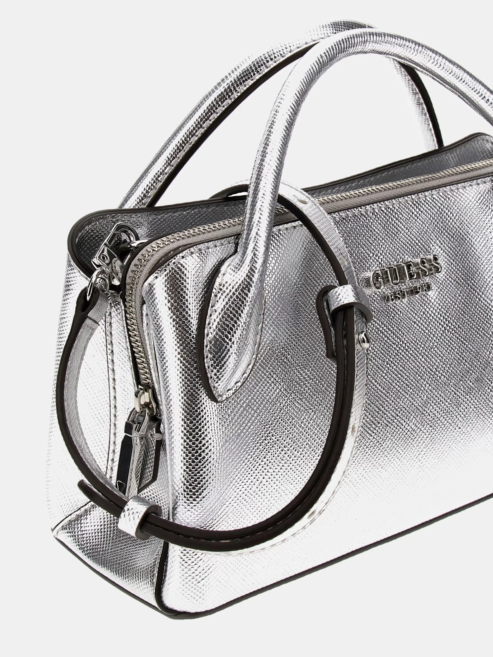 Guess FEDANA SML GIRLFRIEND SATCHEL Kadın Gri El Çantası HWZM9643050-SIL