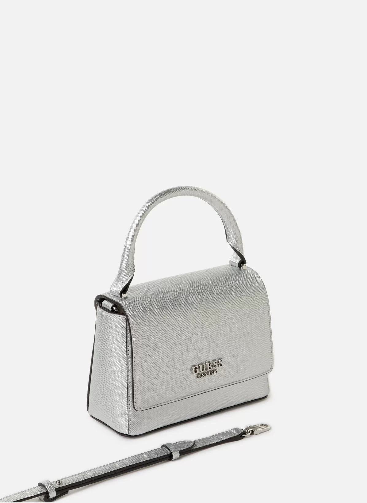 Guess FEDANA TOP HANDLE FLAP Kadın Gri El Çantası HWZM9643200-SIL
