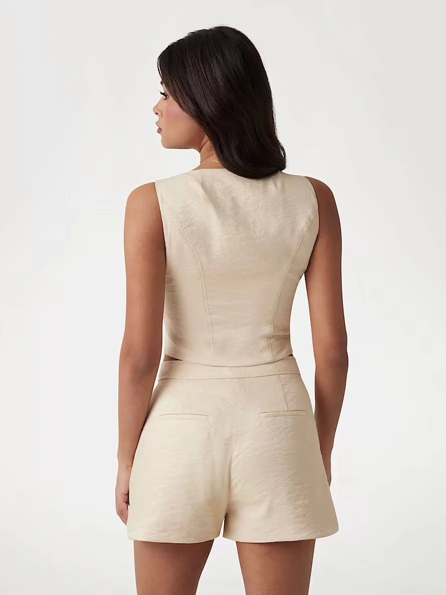 Guess CAMILLE PERFECT VEST Kadın Bej Yelek W5GH71WH5F0-F14Z