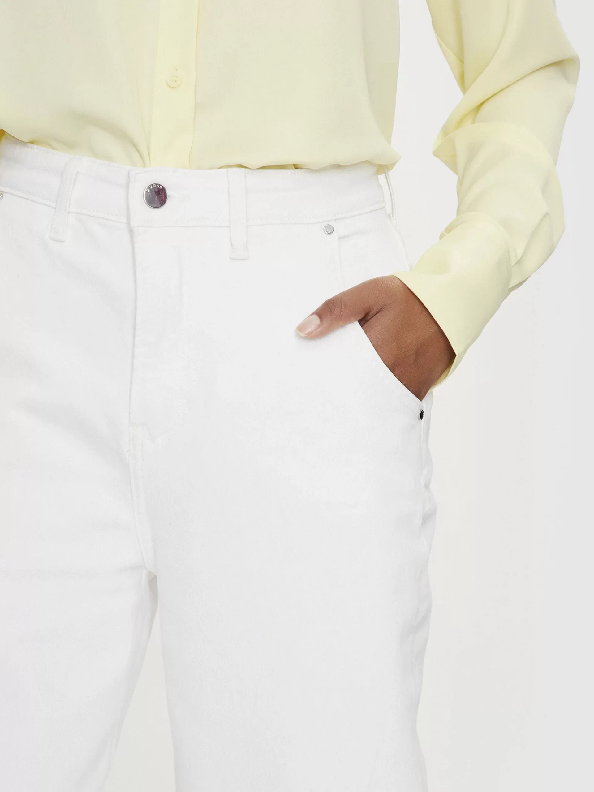 Guess Kadın Jean Siyah  Yüksek Bel Pantolon