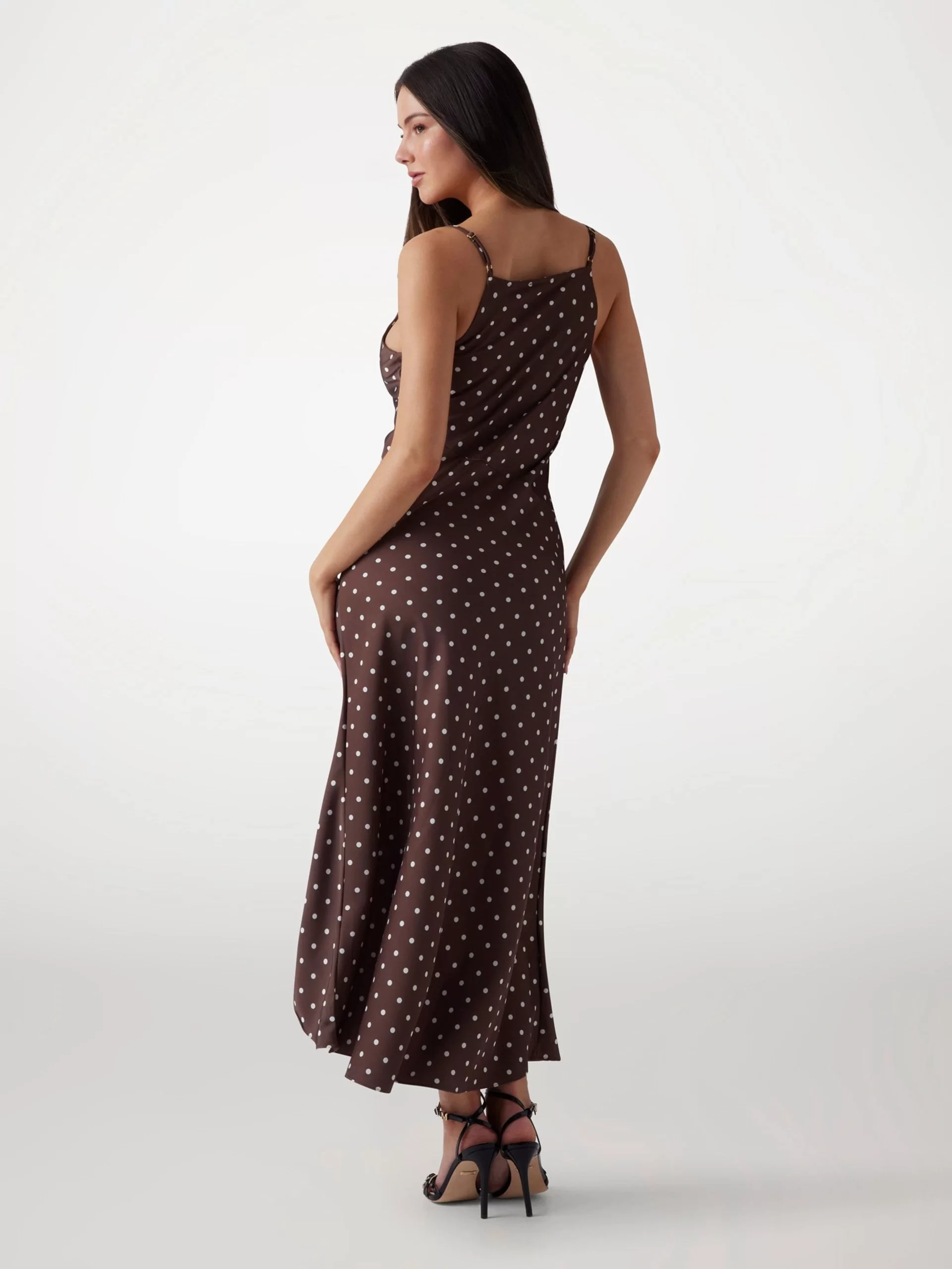 Guess SL CEMONA SLIP DRESS Kadın Kahverengi Elbise W5PK2EWI380-FNIL