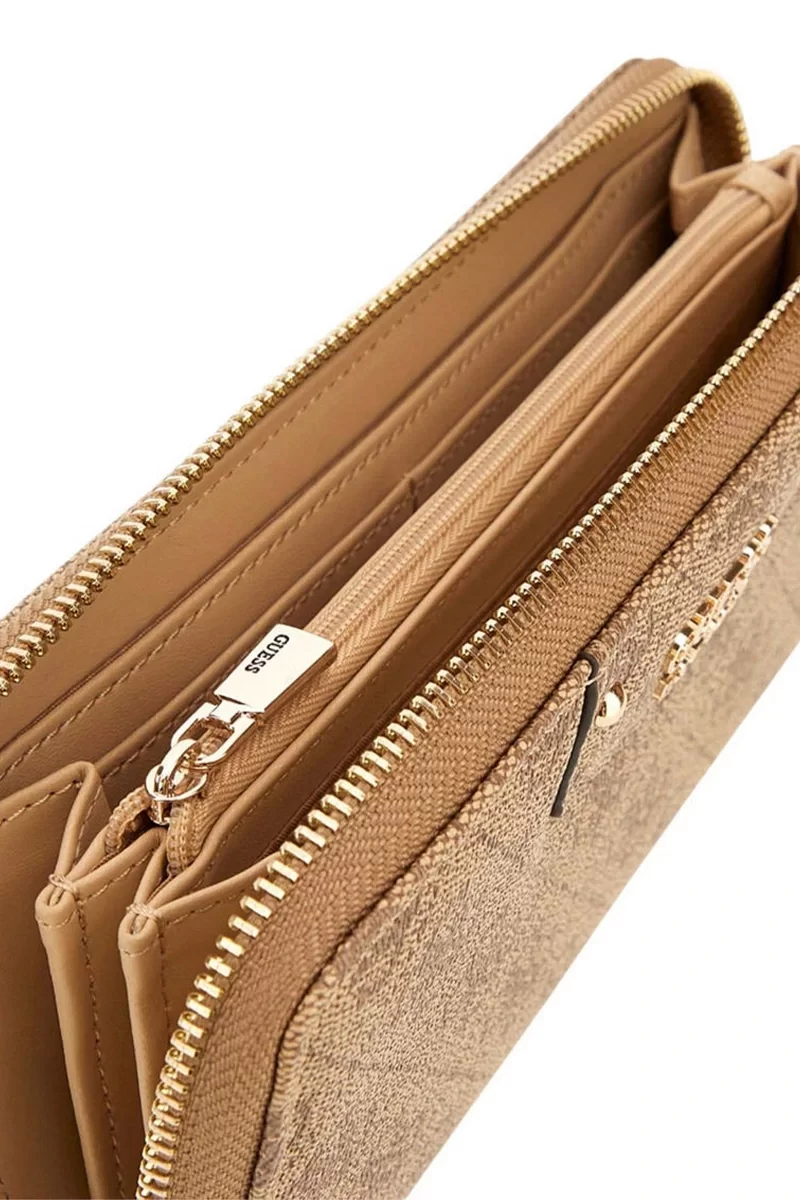 Guess ECO BRENTON SLG LRG ZIP AROUND Kadın Kahverengi Cüzdan SWBG8390146-LTL
