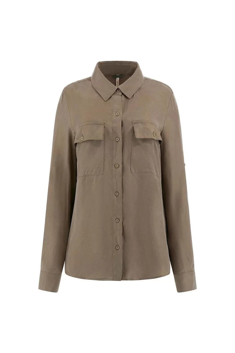 Guess Enora Equıpment Shırt Kadın Kahverengi Gömlek W5GH83WH5N2-G8CJ