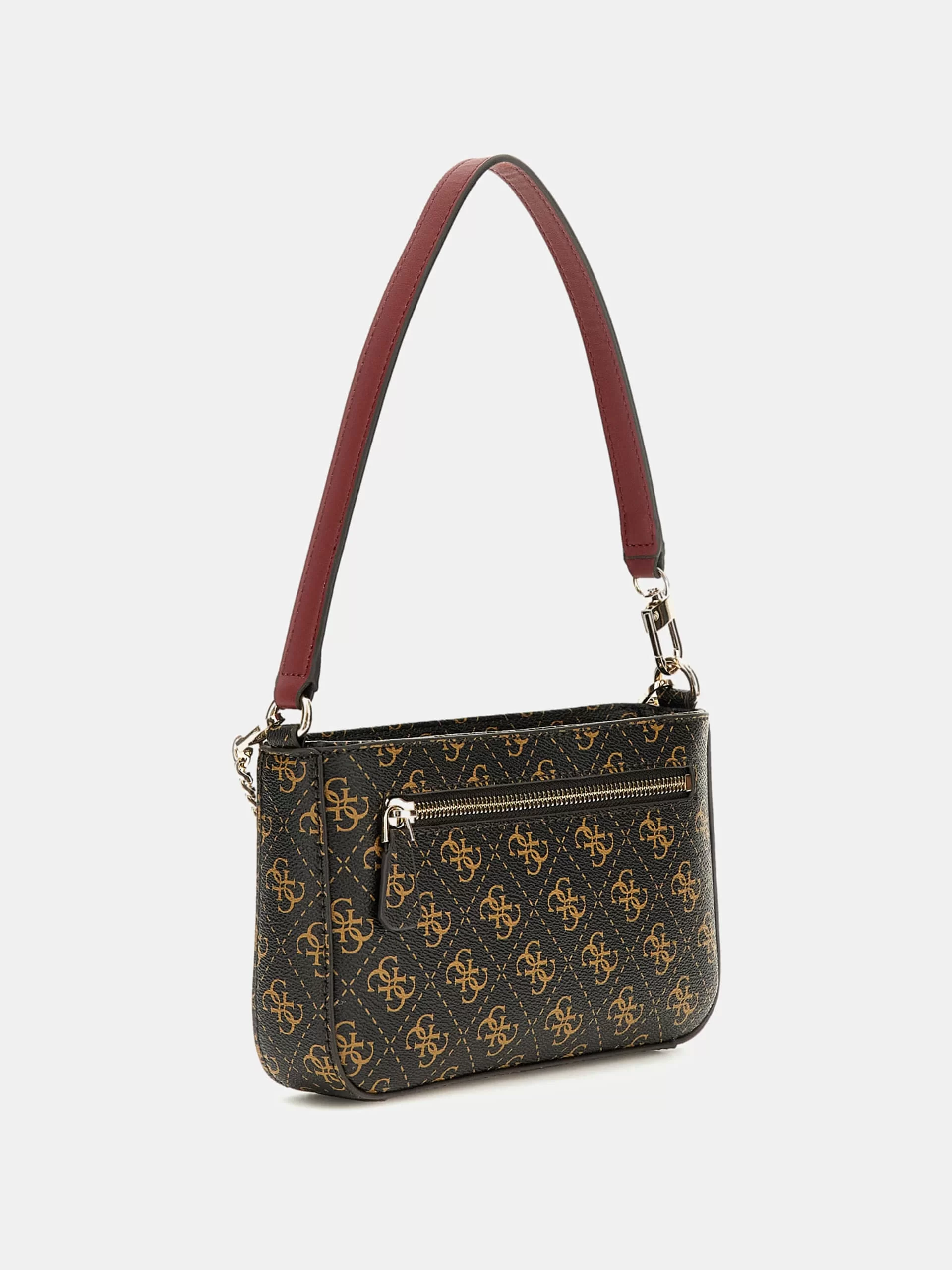 Guess NOELLE MINI TOP ZIP SHOULDER Kadın Kahverengi Mini Çanta HWQL7879720-BRO
