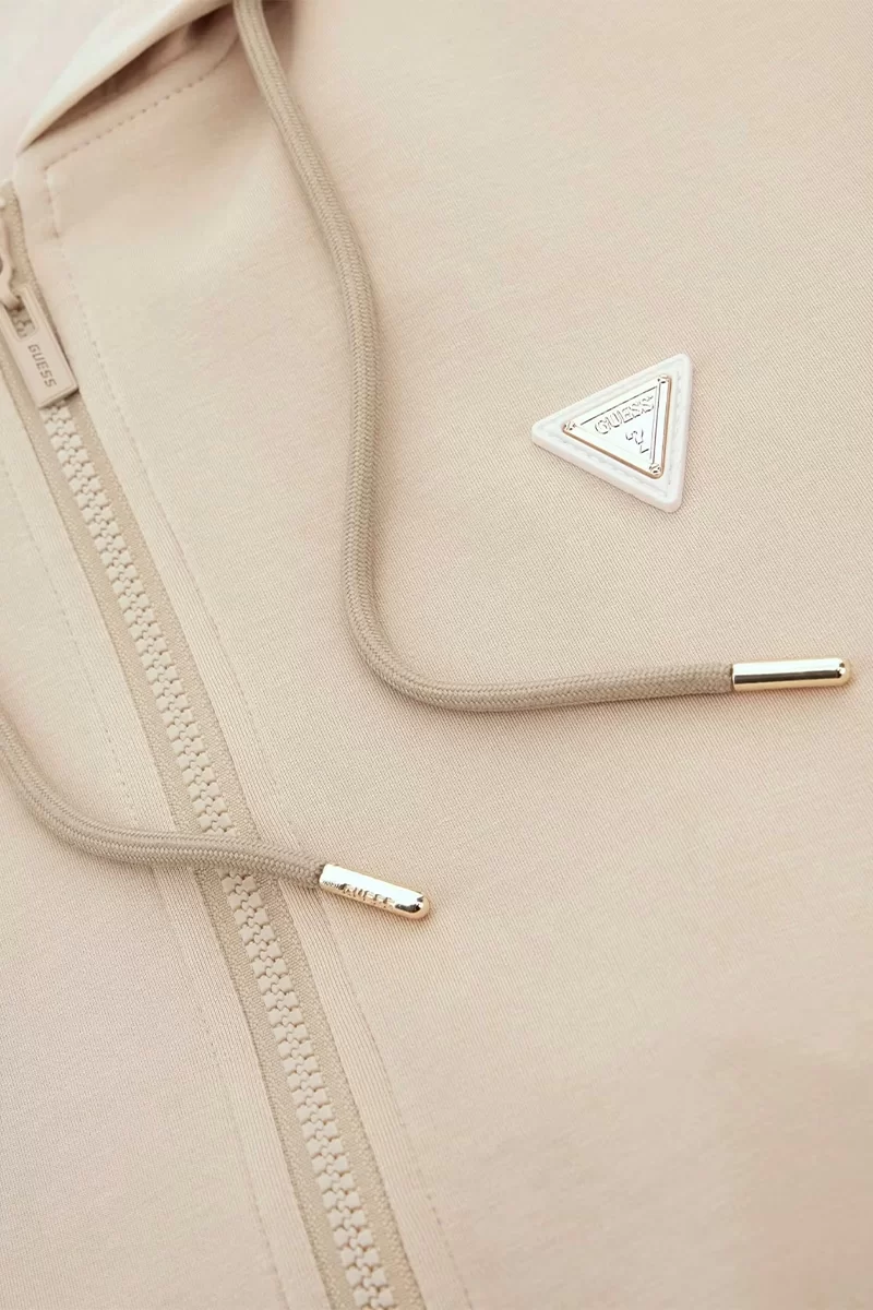 Guess OLYMPE FULL ZIP HOOD Kadın Kahverengi Eşofman Üstü V4YQ06KCAY2-G1L9