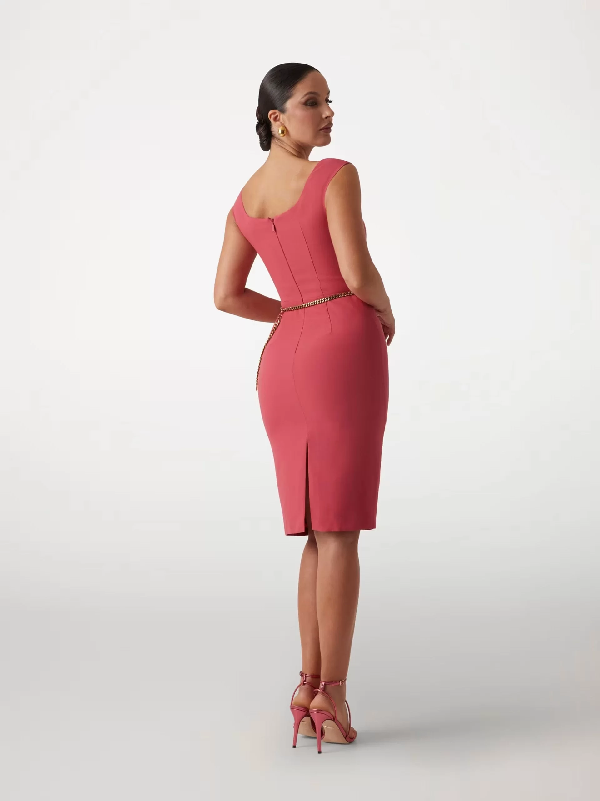 Guess VITTORIA BODYCON DRESS Kadın Pembe Elbise 5GGK127300A-G66O