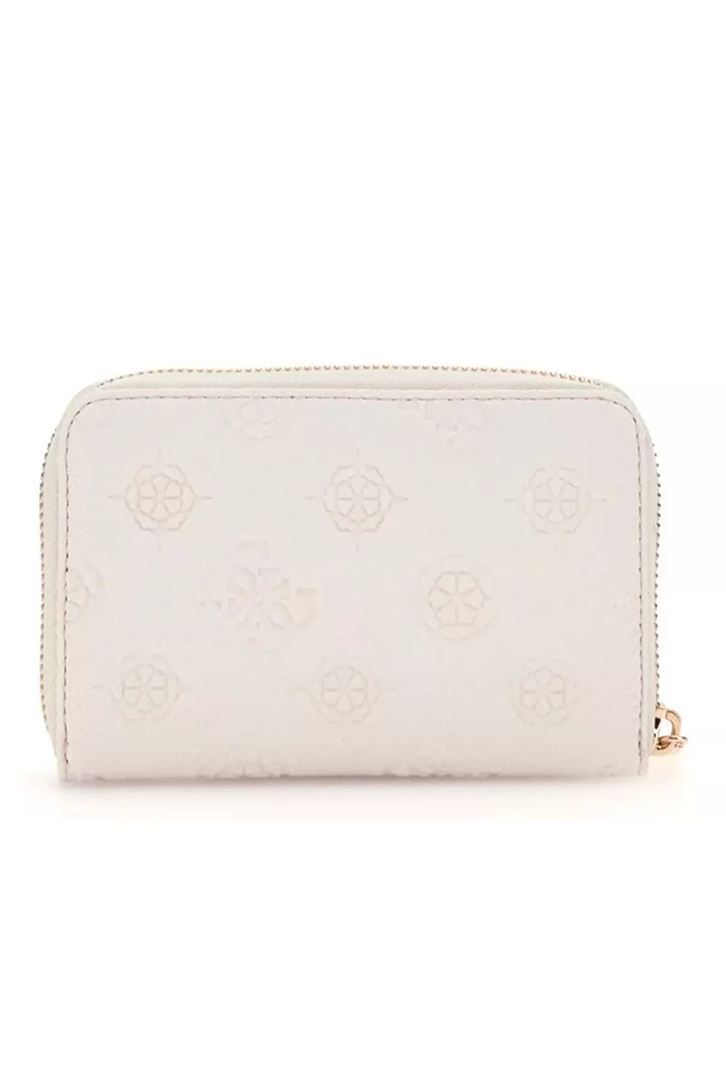 Guess CRESIDIA SLG MEDIUM ZIP AROUND Kadın Beyaz Cüzdan SWPG9349140-OFF