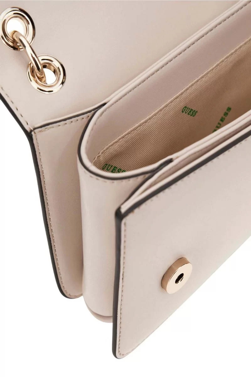 Guess ECO EVAINE TOP HANDLE FLAP Kadın Krem El Çantası HWEVG953520-STO