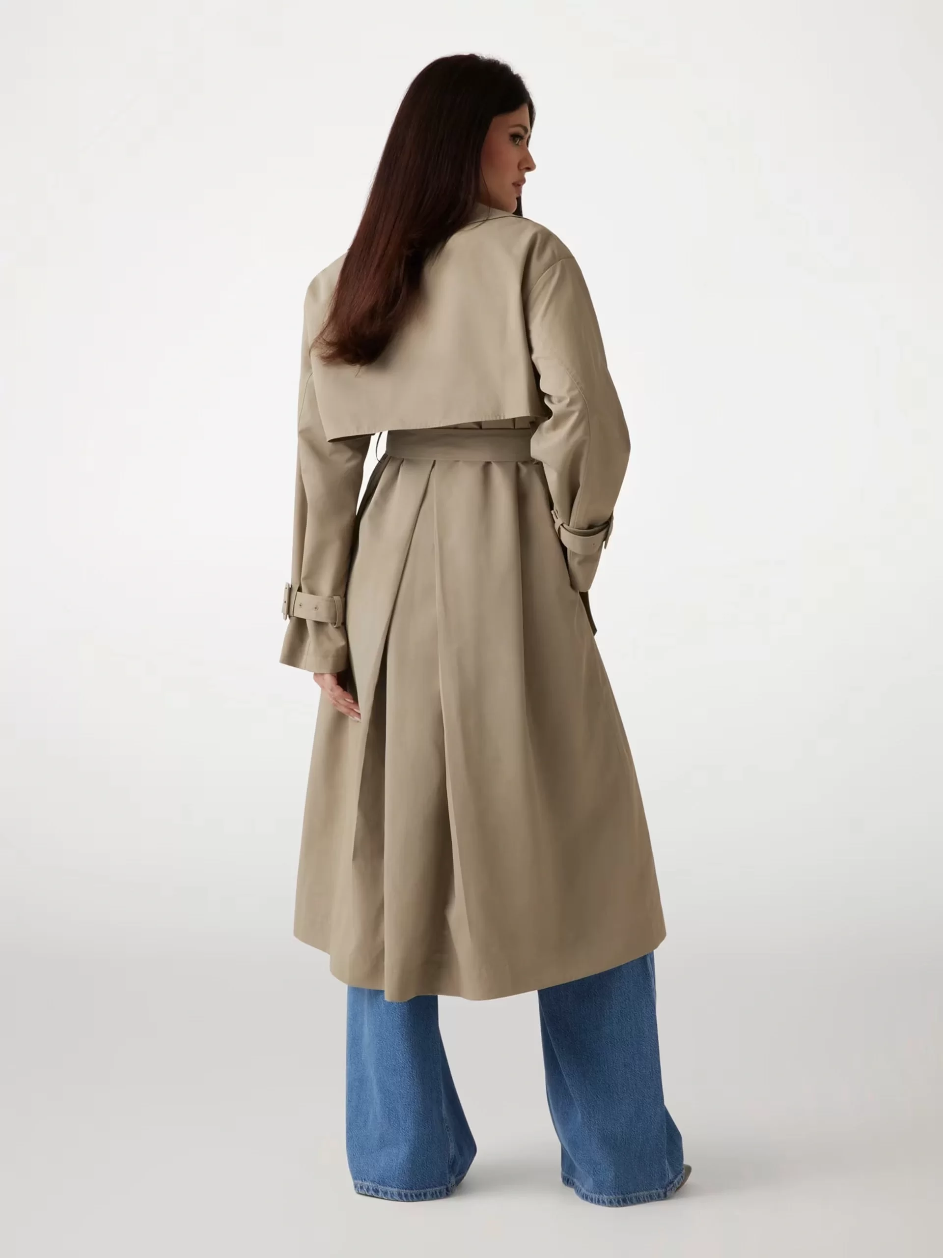 Guess AMIRA TRENCH Kadın Yeşil Trençkot W5GL33WHAE2-G8CJ