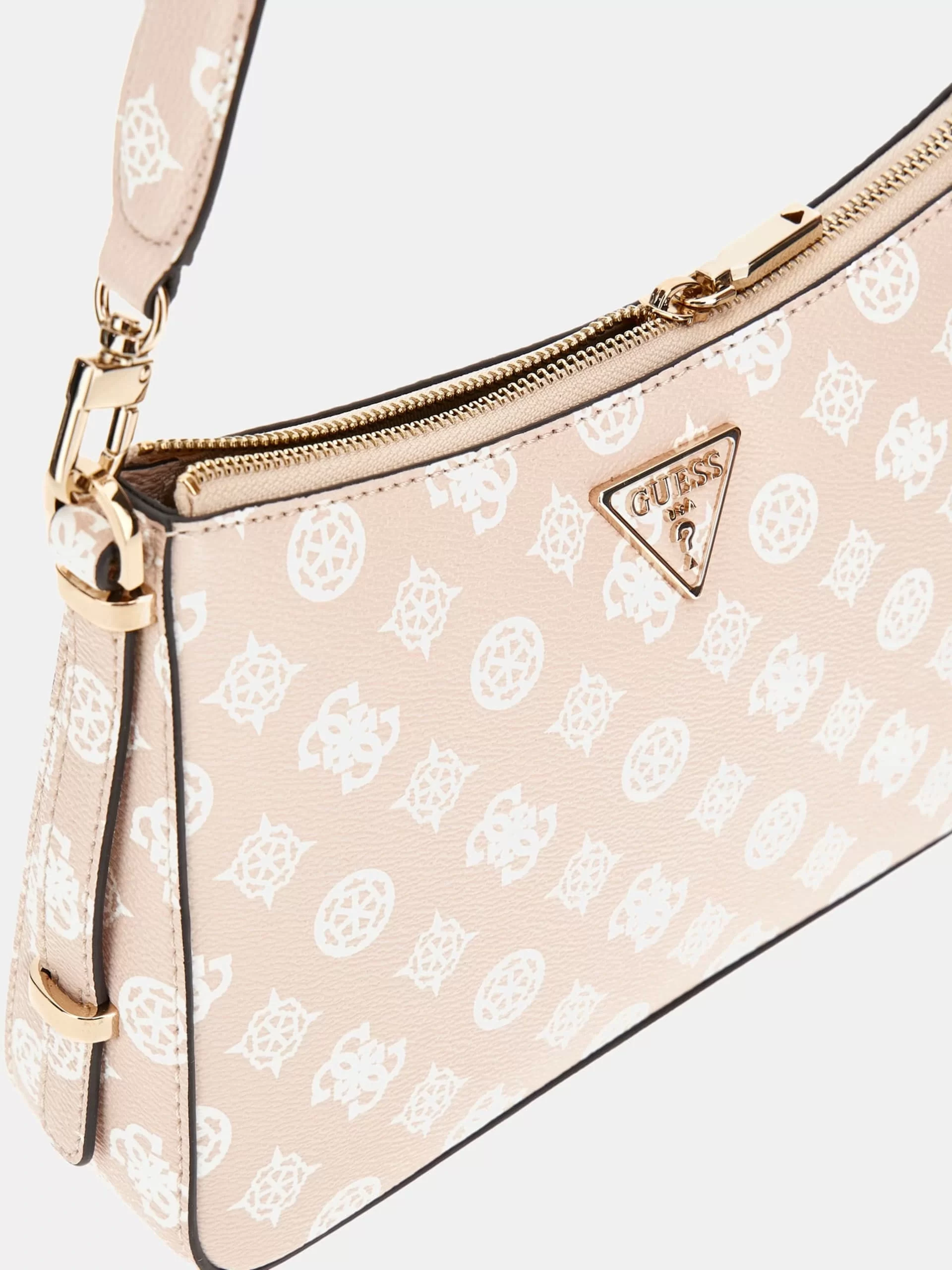 Guess Eco Erıca Top Zıp Shoulder Bag Kadın Bej Omuz Çantası HWEPG951018-SDL