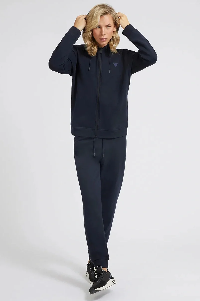 Guess ALDWIN ZIP HOODED SW Erkek Lacivert Eşofman Üstü Z2YQ28K9V31-DPM