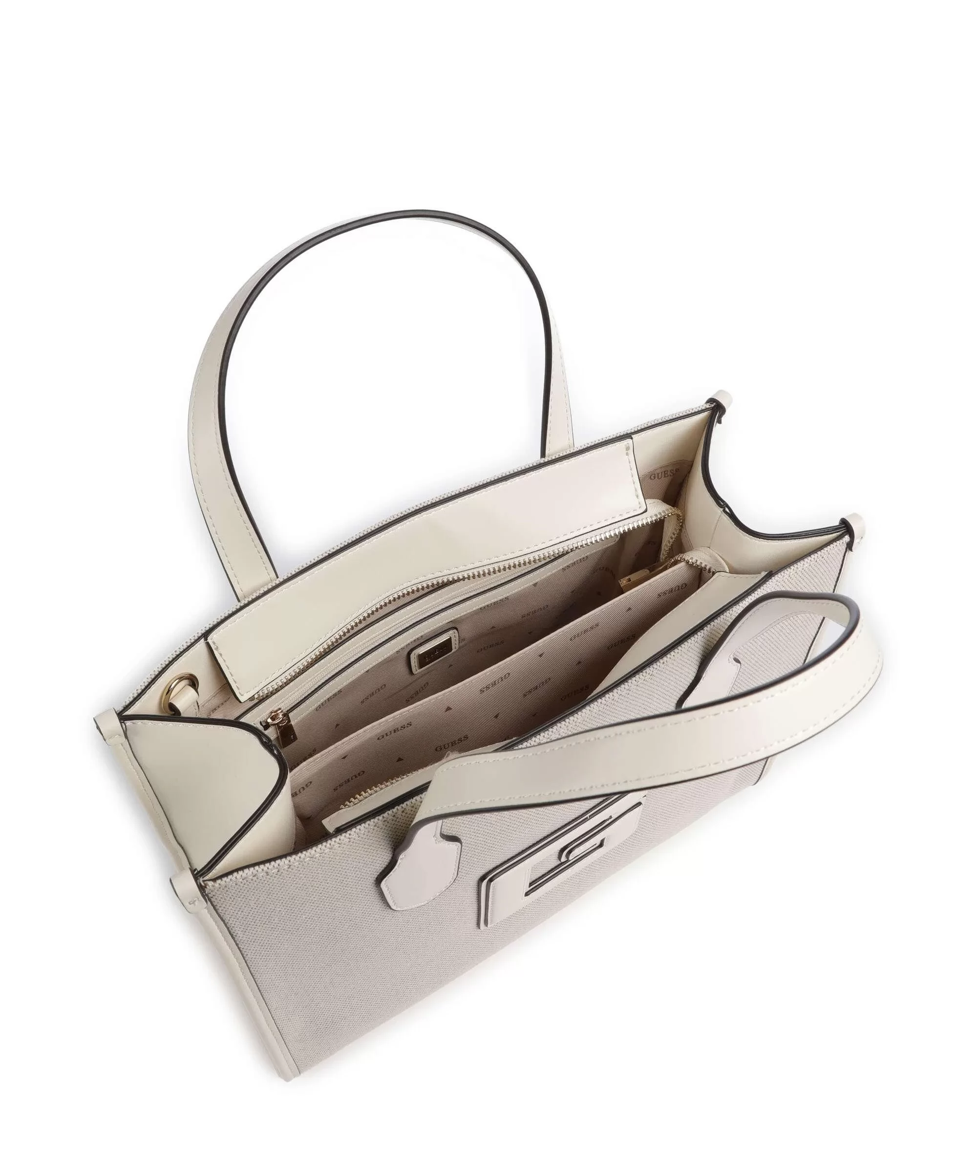 Guess G Status 2 Compartment Tote Kadın Beyaz El Çantası HWWG9198220-NRI