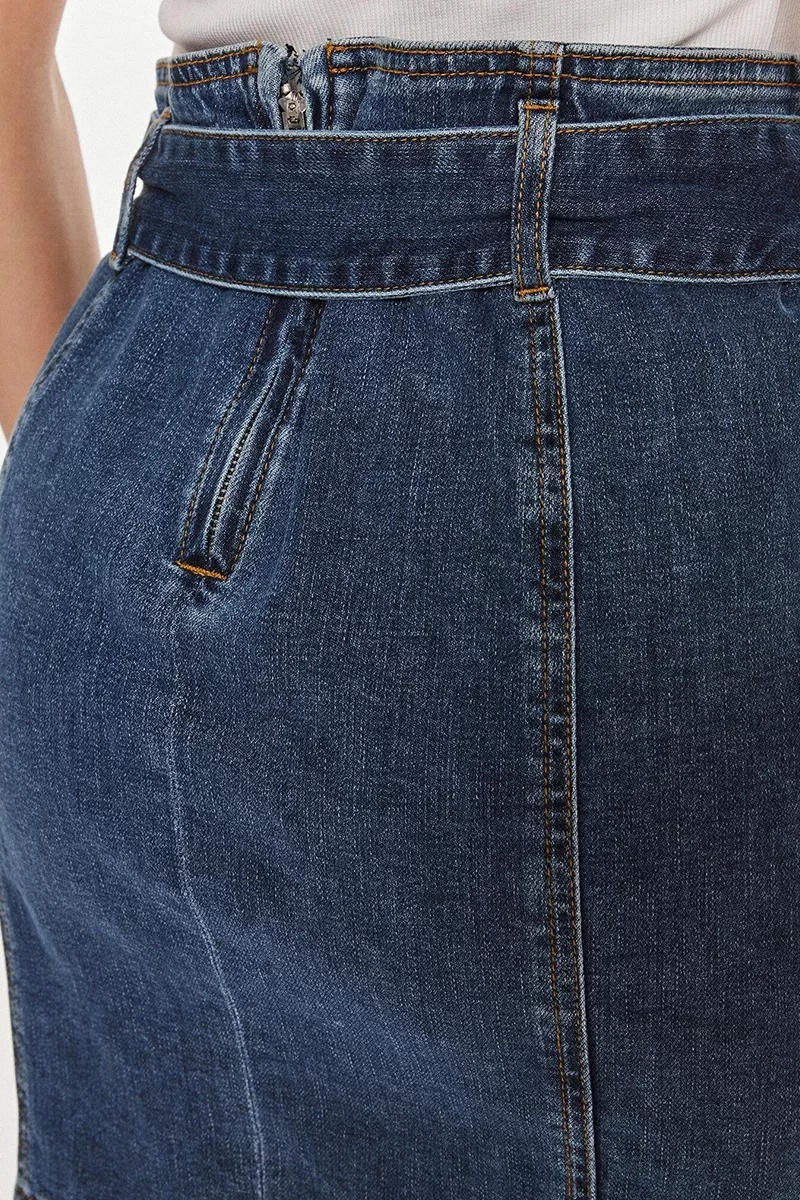 Guess ALLIE DENIM SKIRT Kadın Lacivert Etek W4YD0QD55M0-A1GH